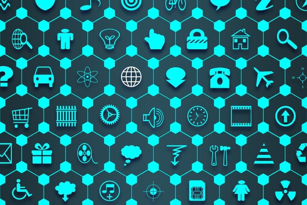 Connecting deice icons - Internet of things